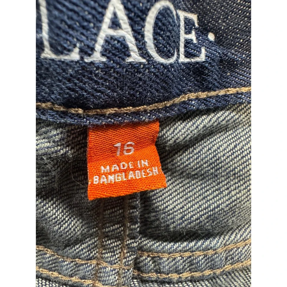 The Children's Place Flare Leg Jeans Dark Wash Denim Girls Size 16‎